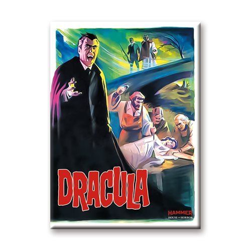 Dracula & Frankenstein Double Feature FRIDGE MAGNET movie poster 