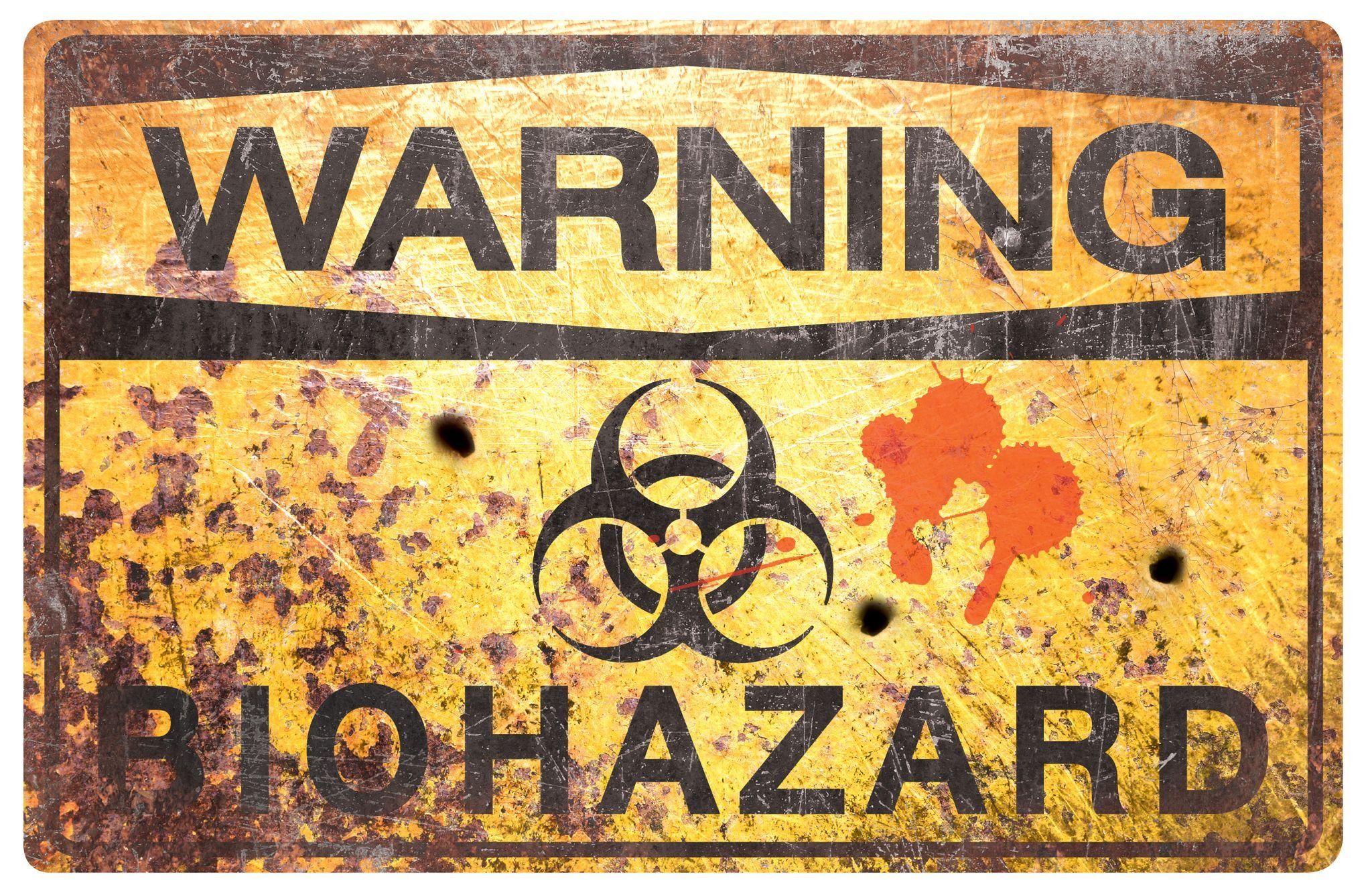 Biohazard Horizontal Metal Sign - Nightmare Toys